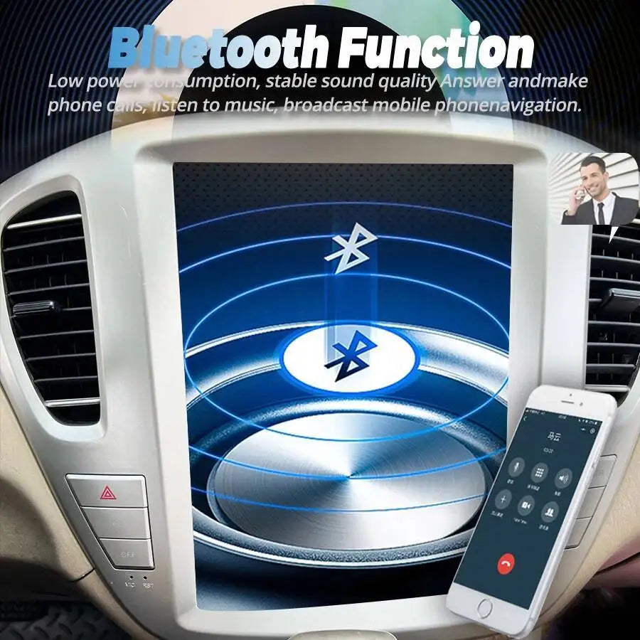 Car Radio For Toyota Highlander 2001-2007 Toyota KLUGER 256GB 12.1'' Vertical Screen Andro