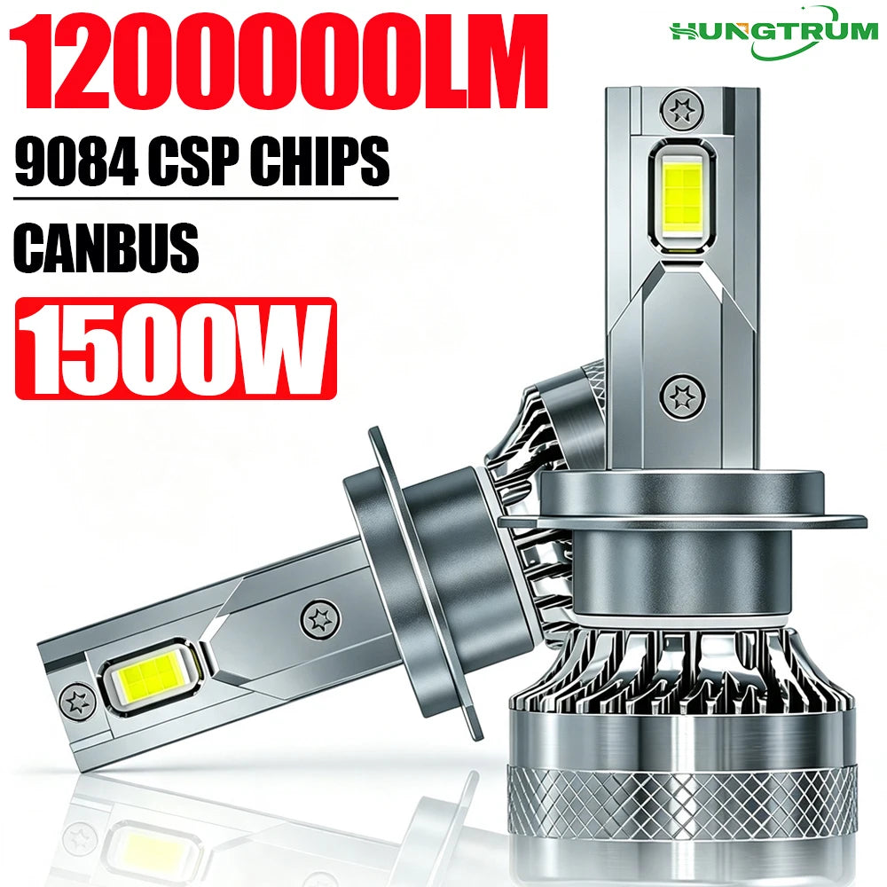 H7 H4 H1 LED Canbus Headlight Bulbs 1500W Ultra Powerful Upgrade Automobile Led Headlamp S