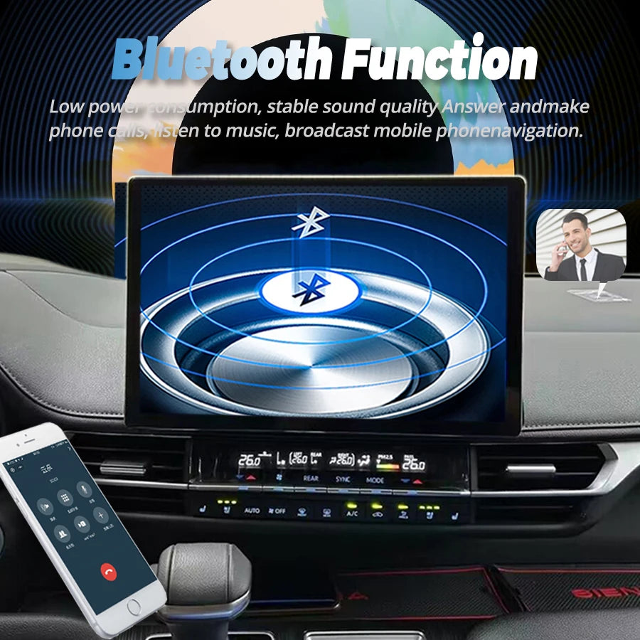 Android 14 Car Auto Multimedia Video Player 13.3Inch 2K Screen For Toyota SIENNA 2021 2022