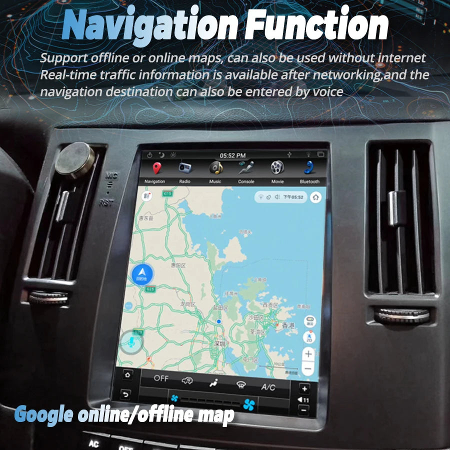 Android Touch Screen For Infiniti FX35 FX45 2003-2007 Car Wireless CarPlay 2 Din Stereo Vi | AUTOKITSHOP