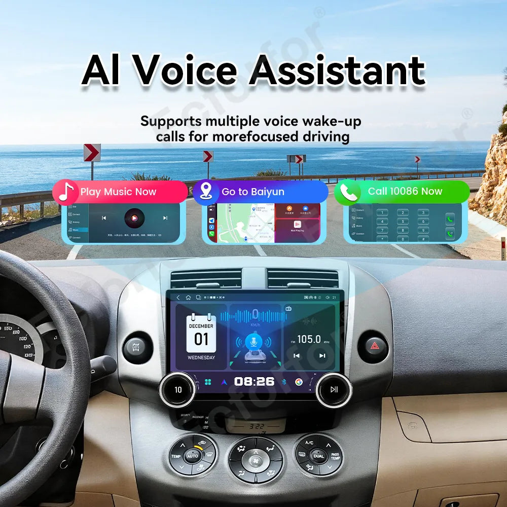 Sleek Ultra Large Display Android 15 Car Radio 11.5 Inch Wireless CarPlay GPS Navi Multime