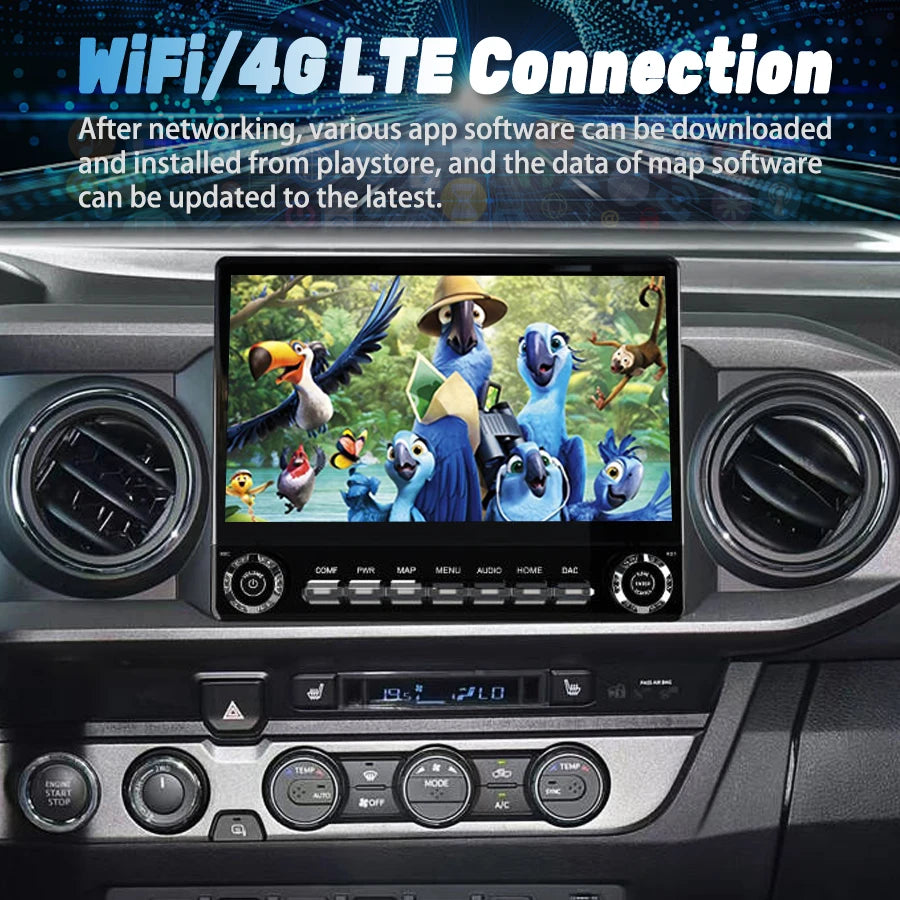 11.2inch Android Screen For Toyota Tacoma 2014-2022 Carplay Car GPS Multimedia Video Playe