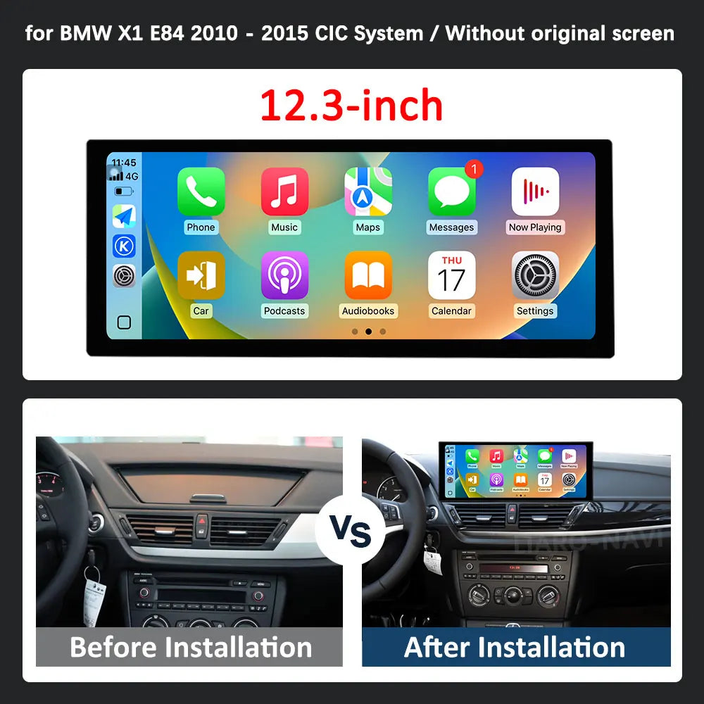 Android 15 Carplay Car Radio Multimedia Video Player for BMW X1 E84 2010 - 2015 CIC System