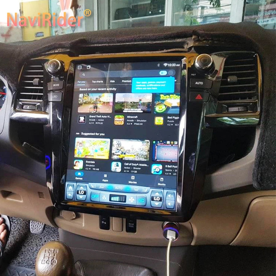 Navigation Wireless BT Carplay Qled Screen For Toyota Fortuner 2016-2020 Android 14 GPS Ca