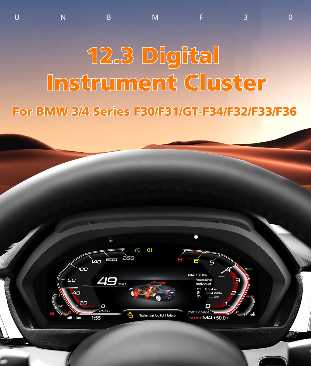 1920*720 Car Digital Instrument Cluster for BMW 3 4 Series F30 F31 GT-F34 F32 F33 F36 LCD