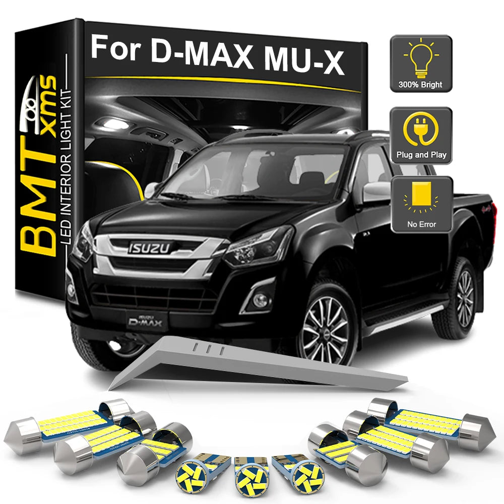 LED Interior Light Kit for Isuzu D-MAX Dmax MU-X Mux 2002-2015 - Canbus Dome Map Door Trunk Bulbs | AUTOKITSHOP