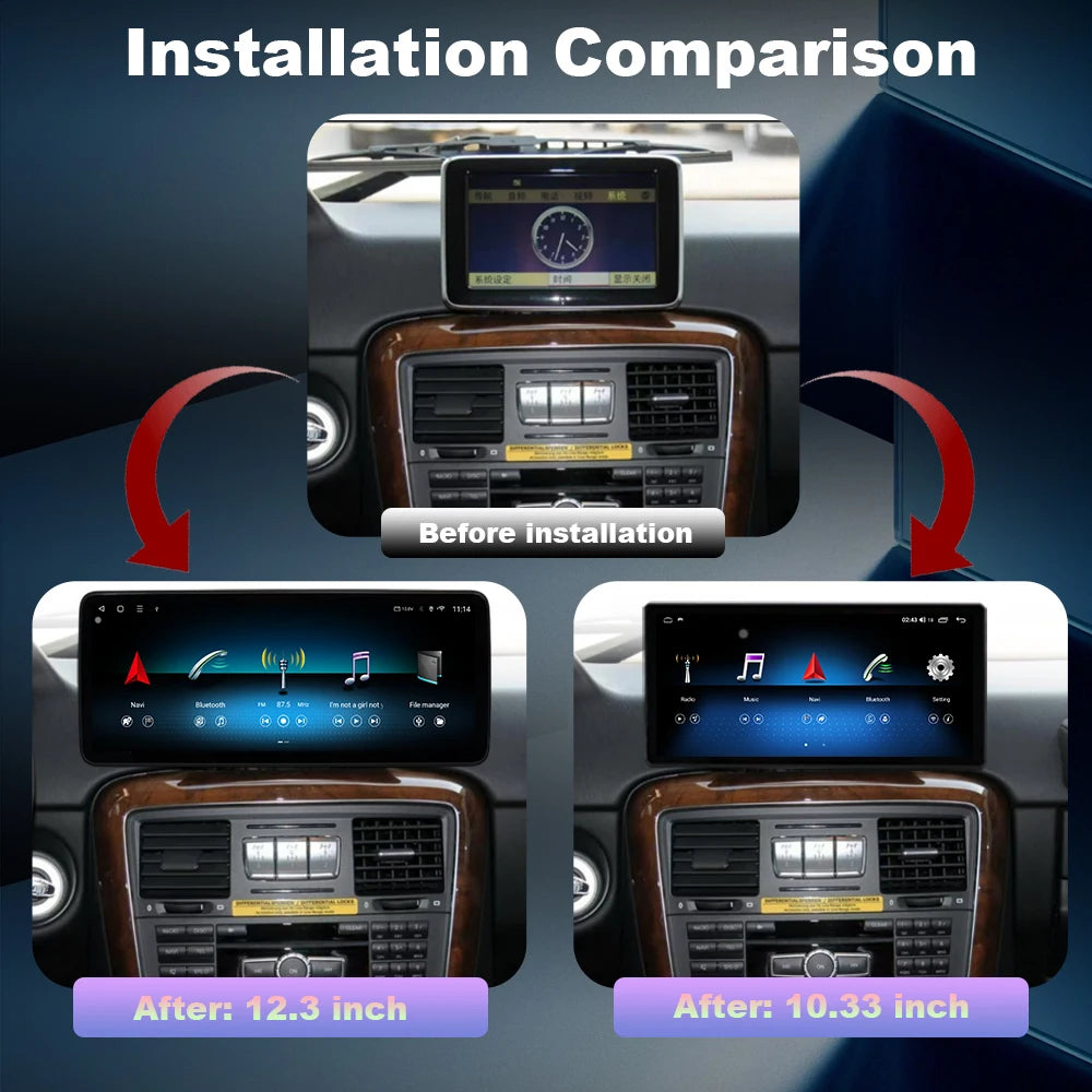 Right Hand Drvie For Benz G Class 2013-2018 Android 14 Wireless CarPlay Car Radio Multimed