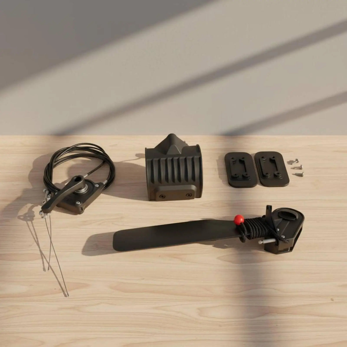 Fishing Kayak Rudder Kit Easy to Install Kayak Steering Steering System Stern Rudder Set Water T - Automotive LED Light