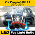 60W H8 H9 H11 Car Fog Lights 20000LM Super Bright LED Fog Lamps 12V 6000K White For Peugeo