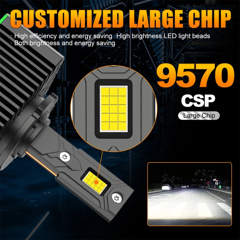 7800W D1S D3S D2S LED CANBUS Headlight 8600000LM Bulbs Super Bright D4S D1R D3R D2R D4R D8