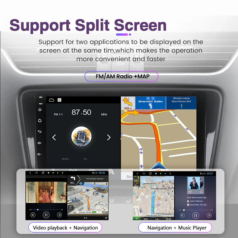 12.3" Car Radio GPS Android 12 8+128GB for Toyota Camry XV50 XV55 2011-2014 - Carplay DSP 4G LTE WiFi Bluetooth
