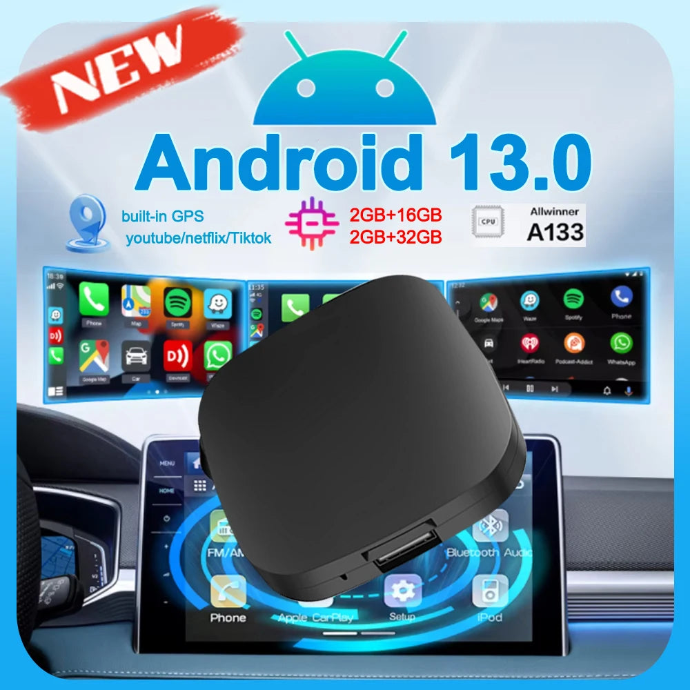 Android 13 New Carplay Ai Box Wireless Android Auto Wireless Carplay Adapter TV Box For Ne