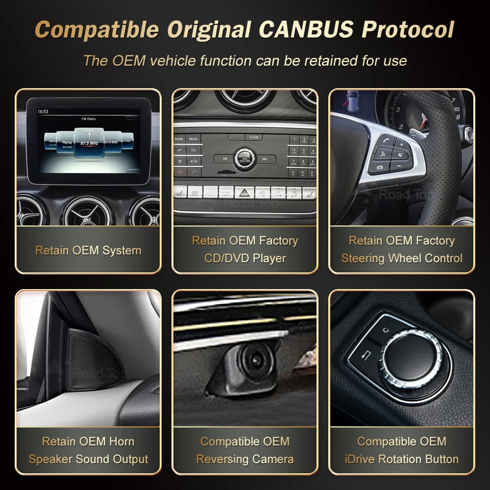 12.3' Wireless Apple CarPlay Android Auto Multimedia Display Screen for Mercedes-Benz A B