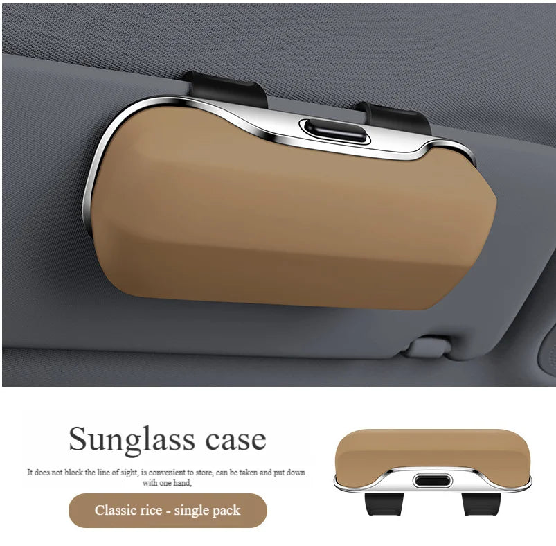 Car Sunshade Glasses Storage Box, Car Portable Universal Sunglasses Glasses Box