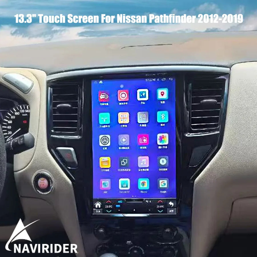 Android 15 Car Radio 13.3" Touch Screen For Nissan Pathfinder 2012-2019 GPS Navigation Mul | AUTOKITSHOP