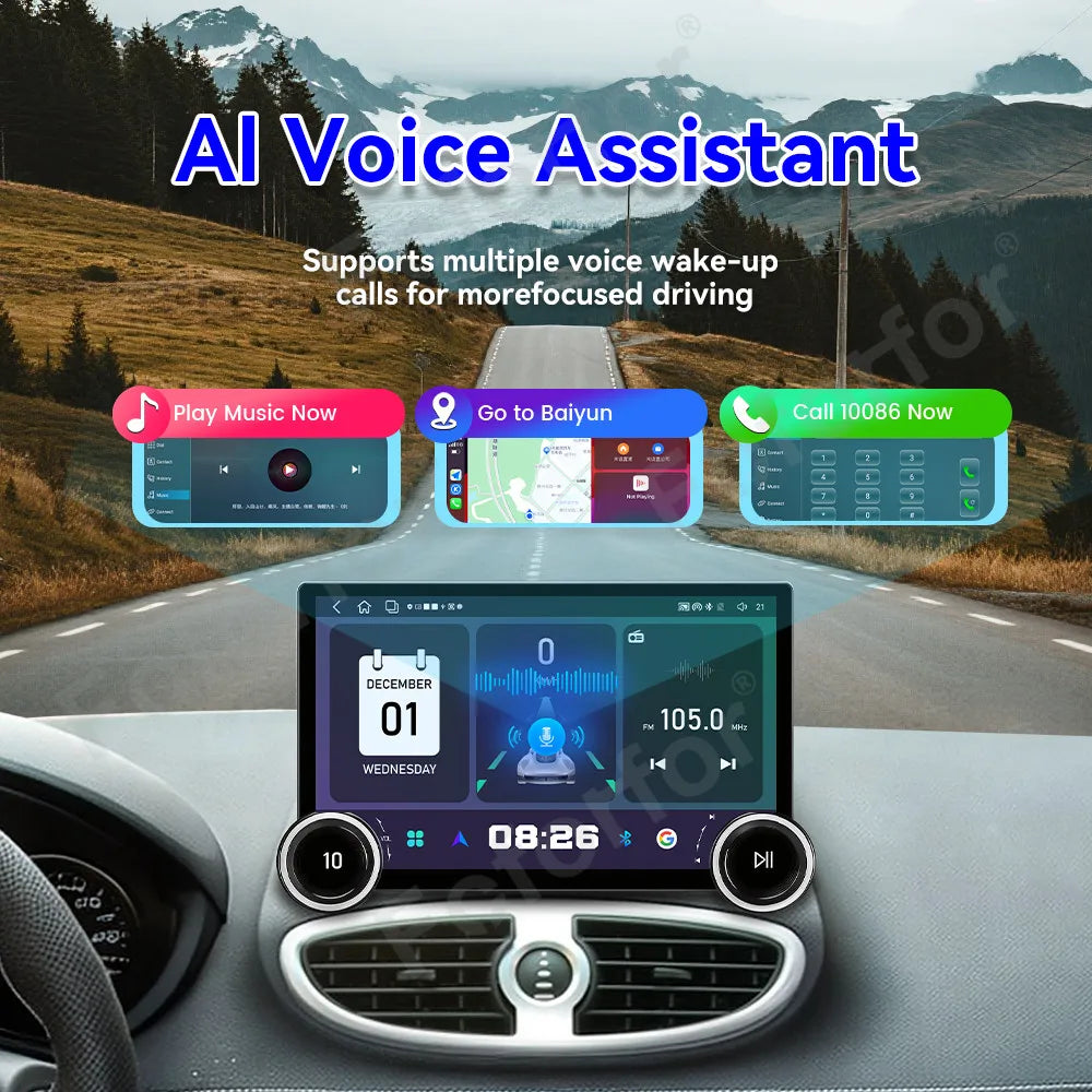 Android 15 11.5 Inch HD Touch Car Radio Wireless CarPlay GPS Navigator DSP Multimedia Head