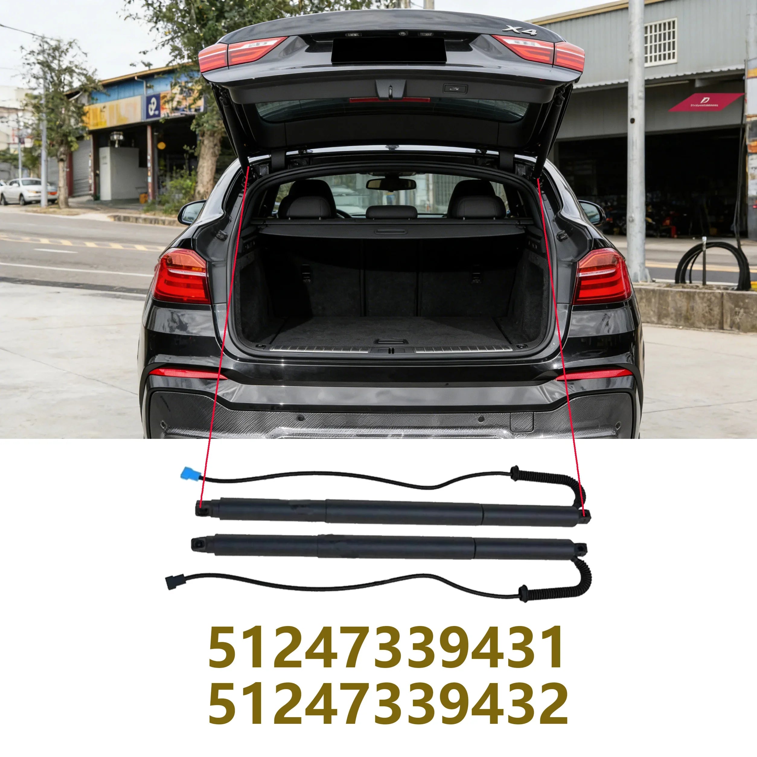 For BMW X4 F26 2015-2018 Tailgate Support Rod Rear Tailgate Strut Electric Support Struts  | AUTOKITSHOP