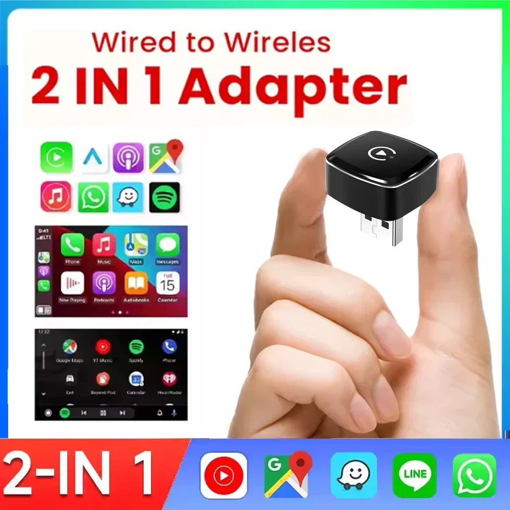 wireless CarPlay & Android auto 2 in 1 Wireless CarPlay android auto adapter for factory w