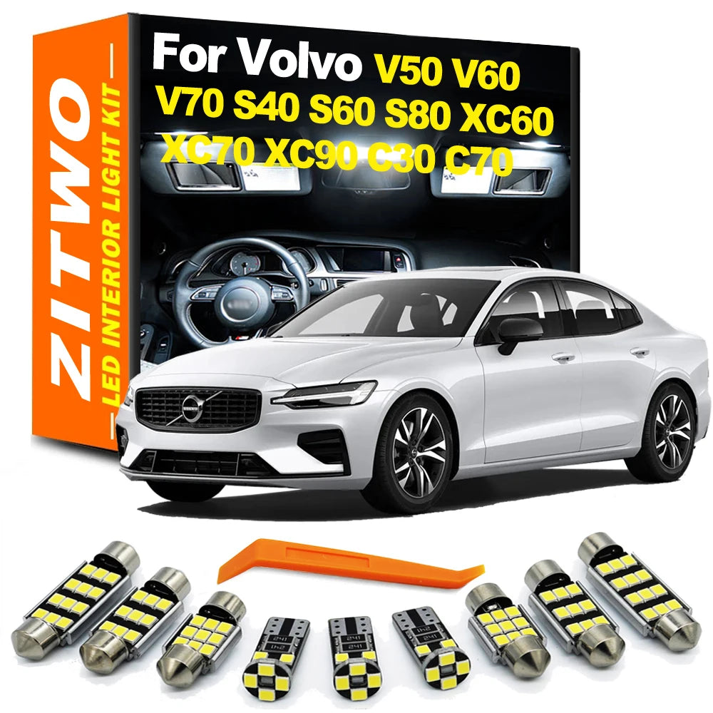 ZITWO Canbus No Error LED Interior Light Kit For Volvo V50 V60 V70 S40 S60 S80 X for Volvo XC60 XC70 XC90 - Canbus LED C