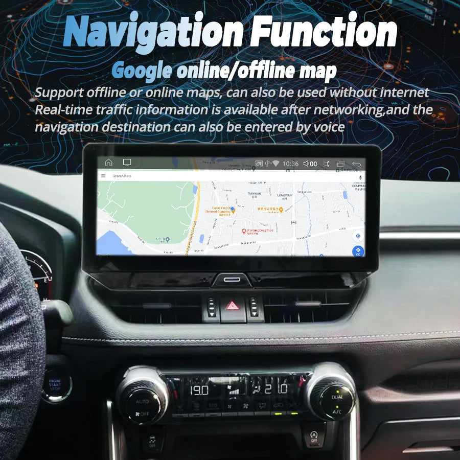 12.3inch 256GB Rom Car Screen For Toyota RAV4 Android Prime XSE 2021 2022 2020 2019 Multim