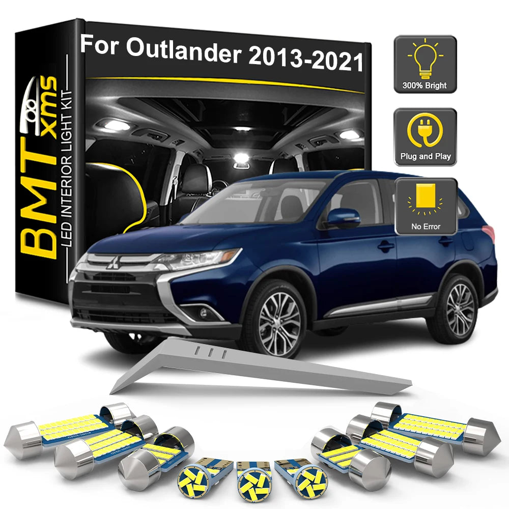 11-Piece LED Interior Light Kit for Mitsubishi Outlander 3 MK3 III - Canbus Error-Free Bulbs | AUTOKITSHOP