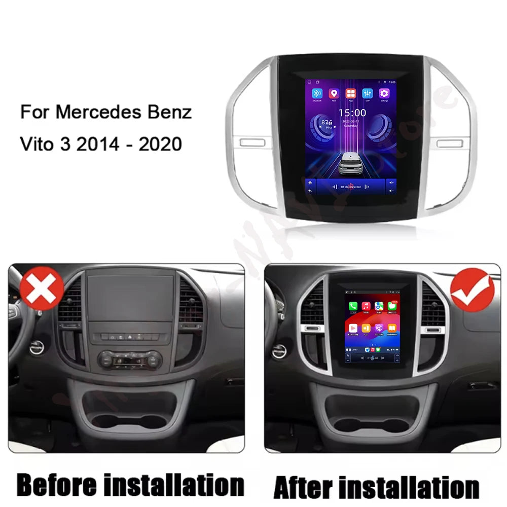 For Mercedes Benz Vito 3 2014-2020 Android Auto Wireless Carplay Car Radio Multimedia Play