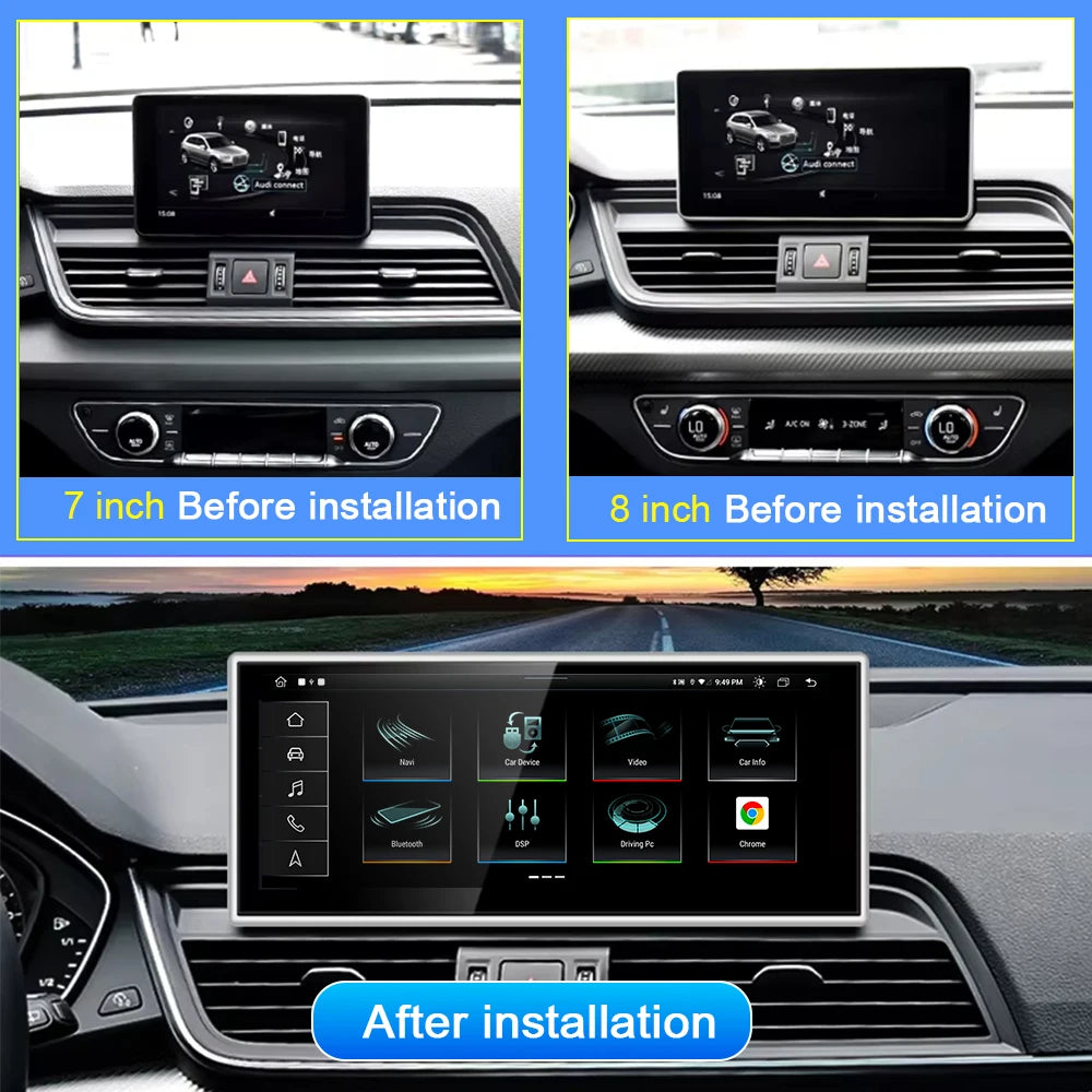 10.25inch Android 14 Carplay Radio For AUDI Q5L 2018-2020 Car Video Players GPS Navigation
