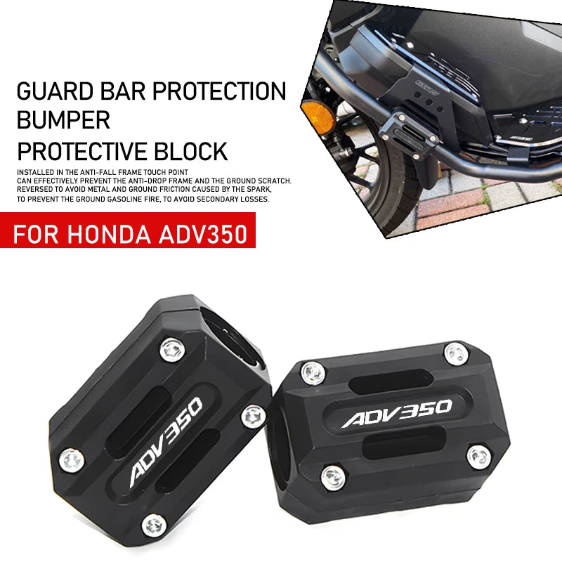 For Honda ADV350 ADV 350 2019 2020 2021 2022 2023 2024 2025 Motorcycle 25mm Crash Bar Bumper Eng - Automotive LED Light
