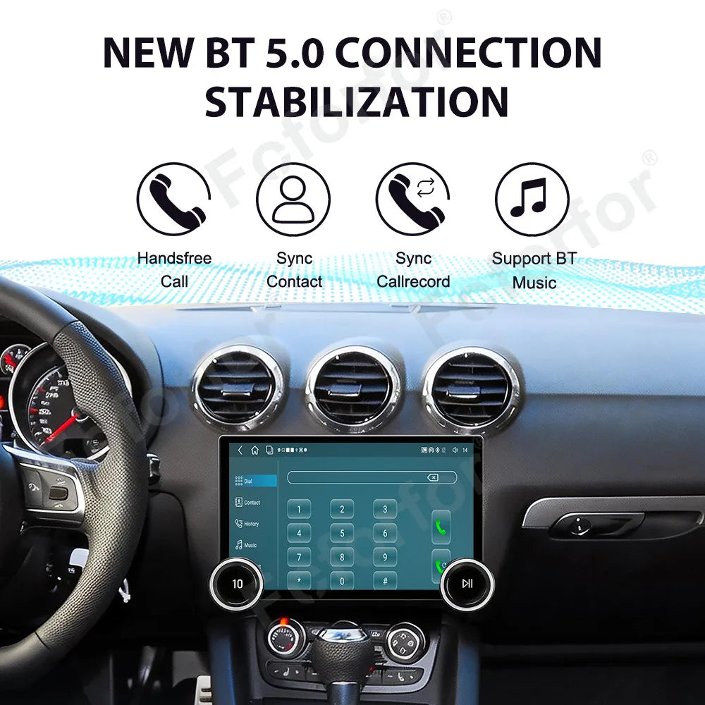 Smart Android 15 Car Head Unit Ultra-thin HD Screen Wireless Carplay GPS Navigation Stereo