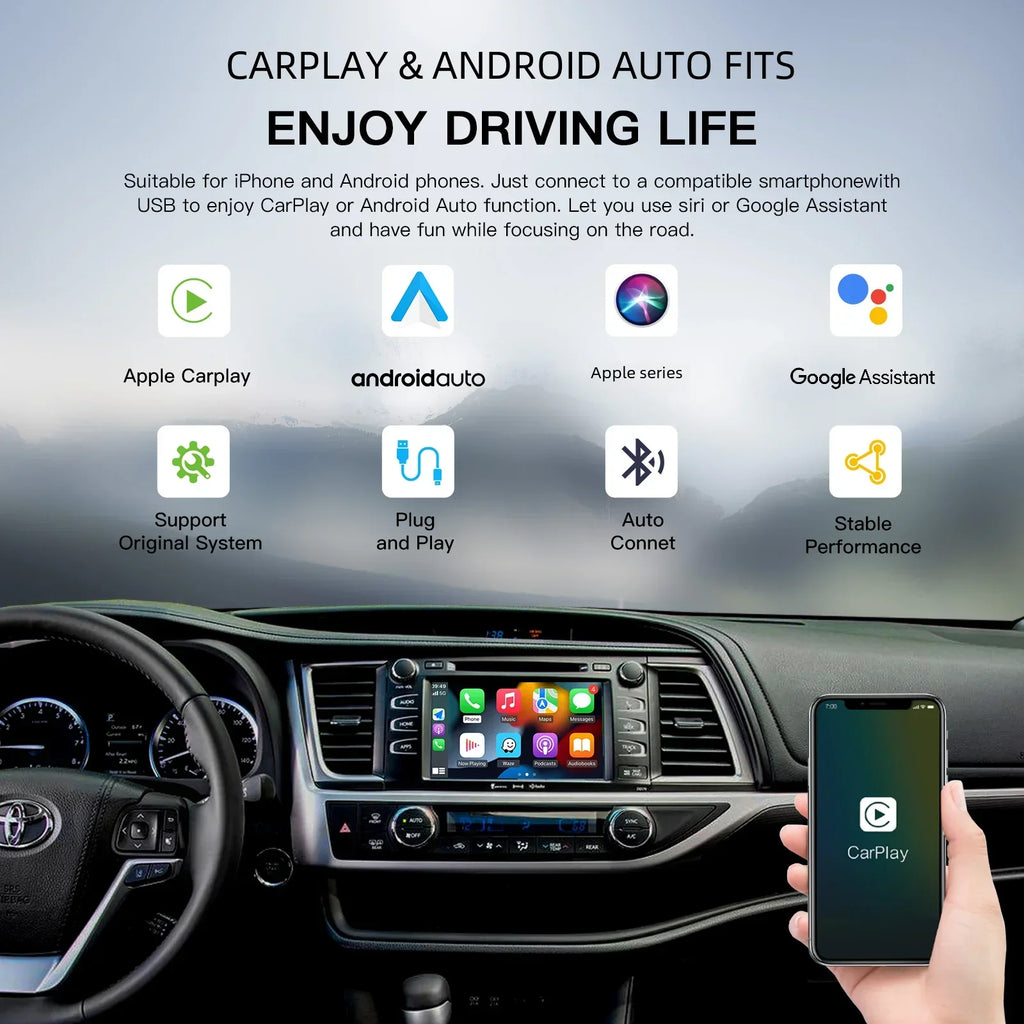 AUTOABC Wireless Carplay Android Auto for TOYOTA Touch2 Entune2.0 Highlander Tundra Sienna | AUTOKITSHOP