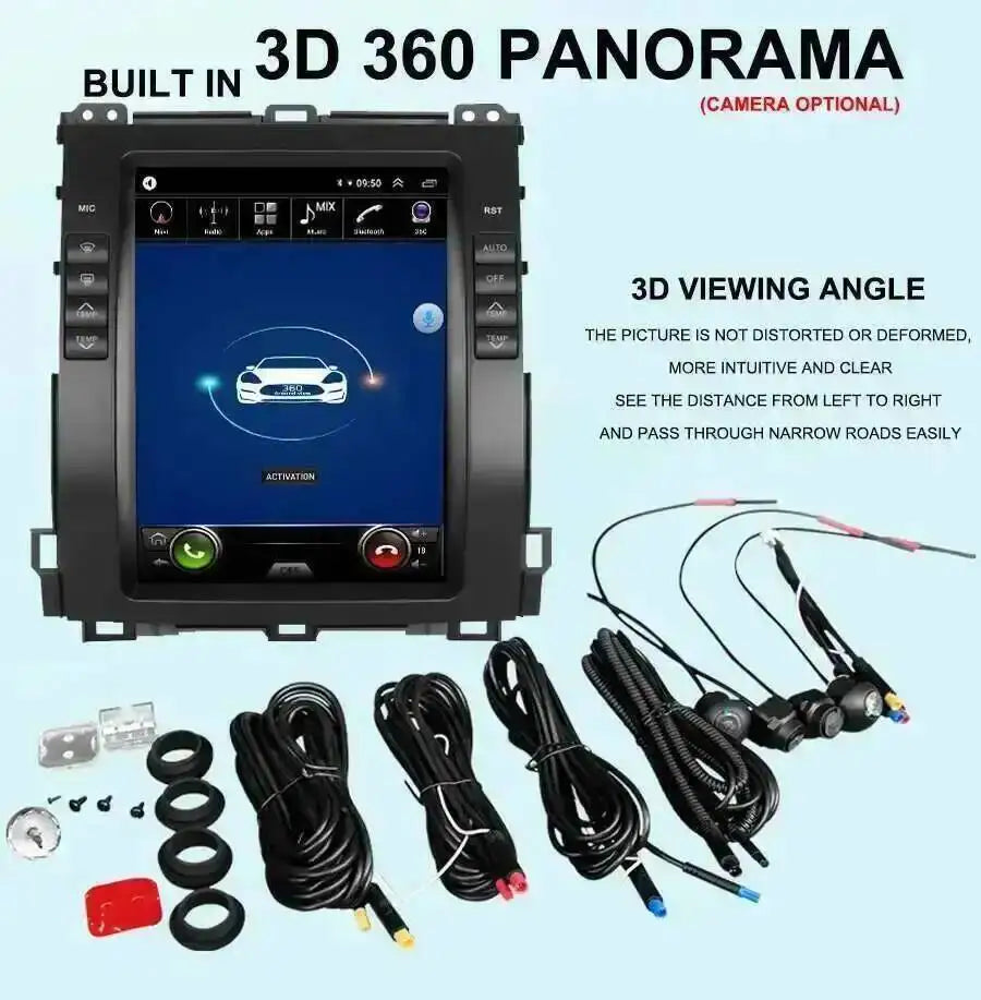 10.4 Inch Vertical Screen For Lexus GX470 Radio For Toyota Land Cruiser 120 Prado 2002-200