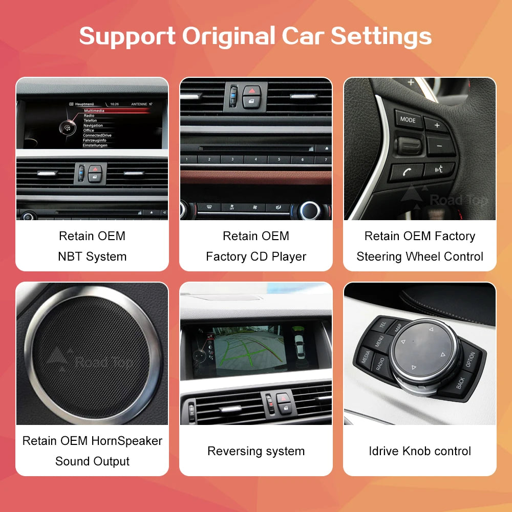 Wireless CarPlay Android Auto Car Radio Multimedia Player Linux Display Screen For BMW 5 S | AUTOKITSHOP