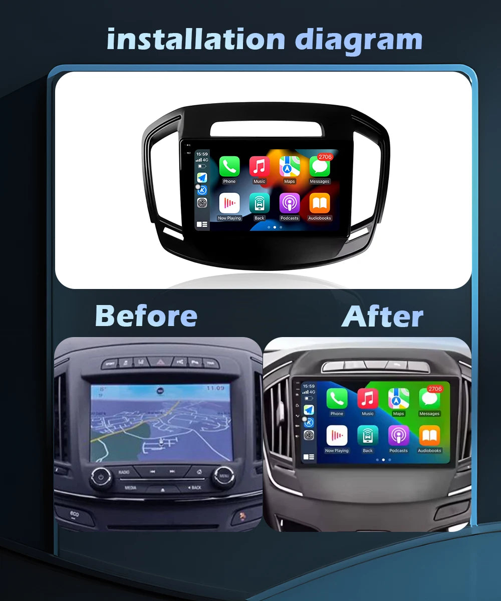 Wireless CarPlay Navigation GPS For Opel Insignia For Buick Regal 2013-2017 Car Radio Mult