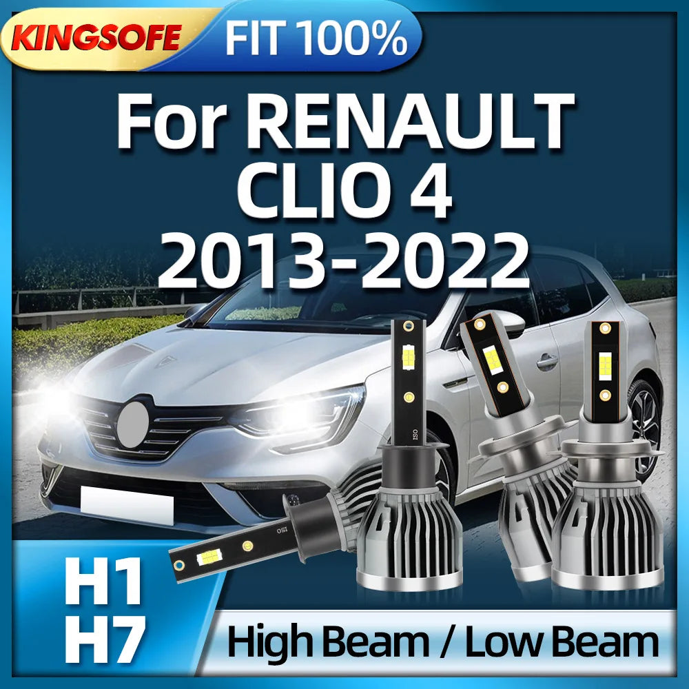 KINGSOFE Led 30000LM Car Headlight Bulbs H7 H1 Auto Lamp For RENAULT CLIO 4 2013 2014 2015