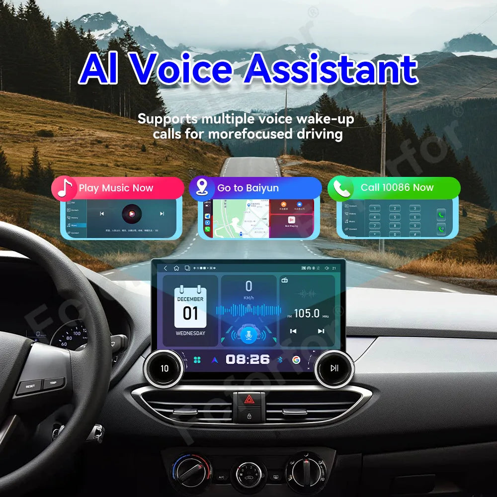 Crystal Clear Touch 11.5 Inch Android 15 HD Touch GPS Multimedia CarPlay Android Auto For