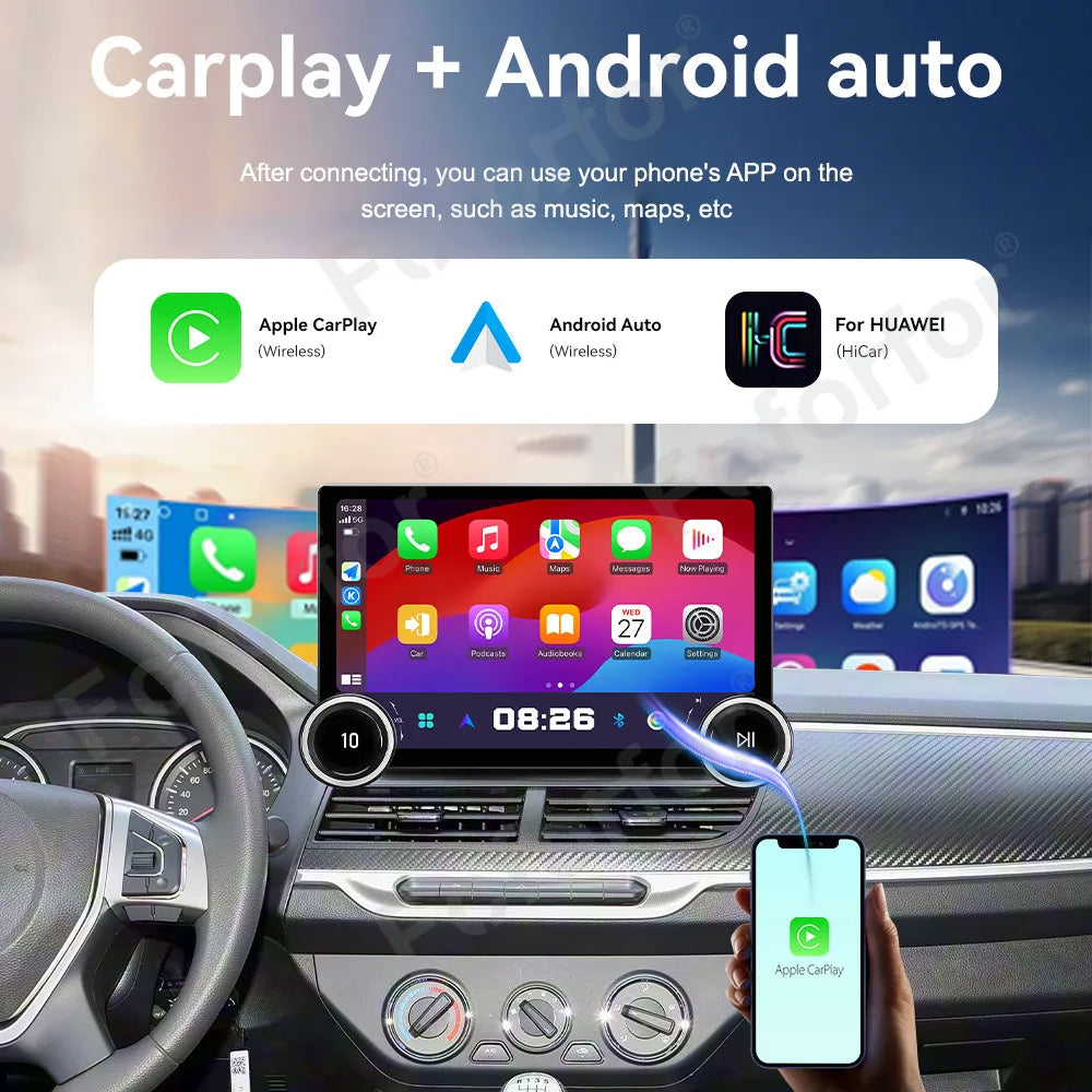 Premium Wireless CarPlay 11.5 Inch HD Touch Screen Android 15 GPS Navi Radio Head Unit For
