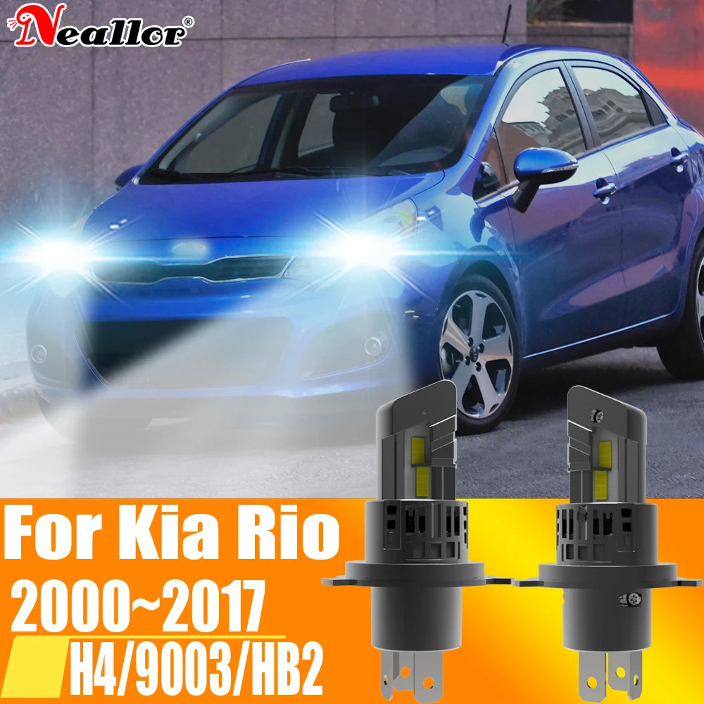2x H4 HB2 9003 Led Headlight Canbus No Error Car Bulb High Power White Fog Light Turbo Dio