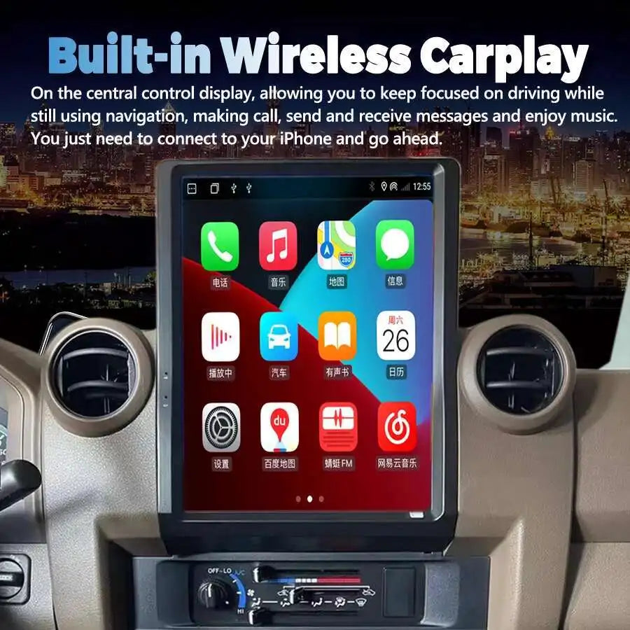 13inch Android Screen For Toyota Land Cruiser LC70 LC75 LC76 2007-2021 CARPLAY Auto CAR Mu | AUTOKITSHOP