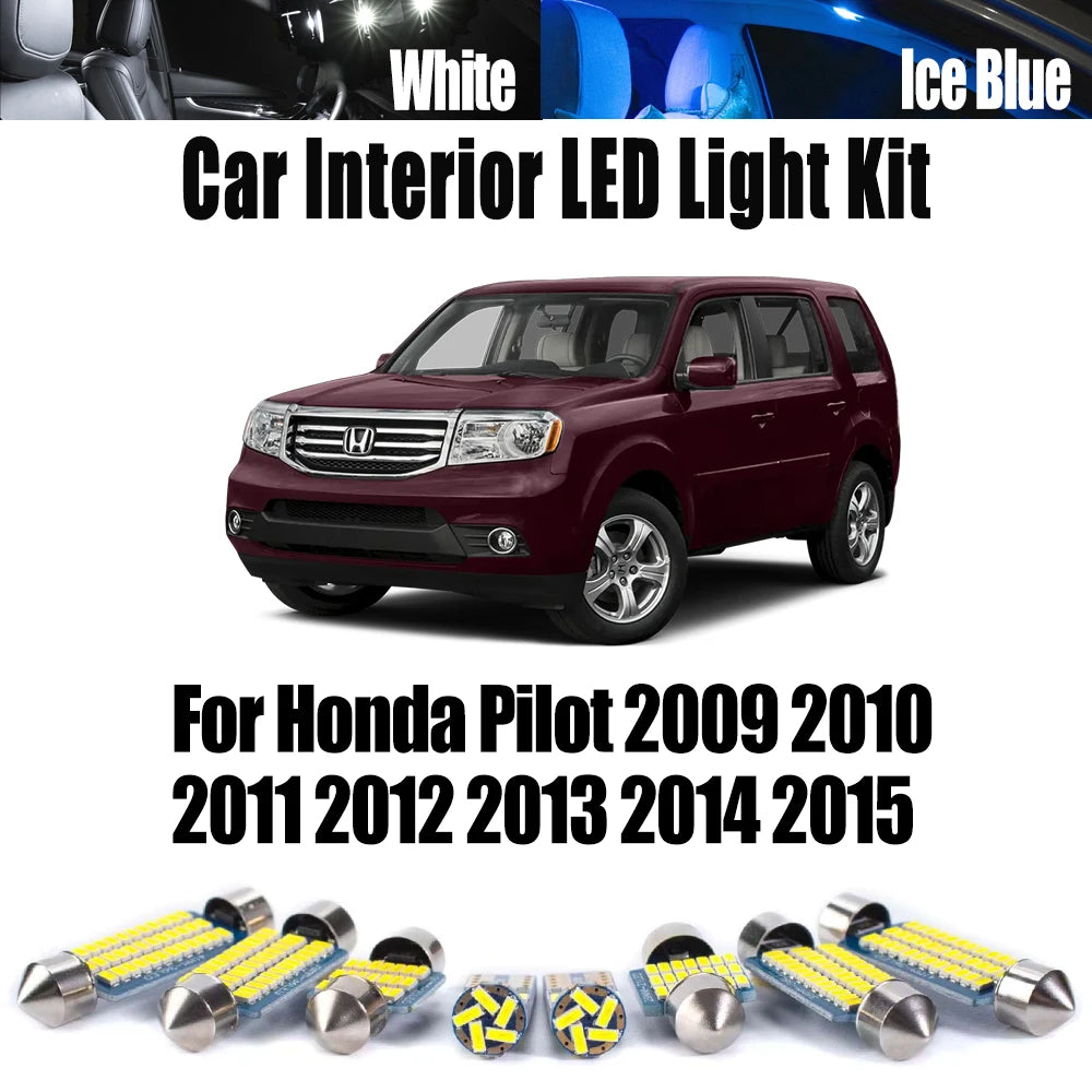 19-Piece LED Interior Light Kit for Honda Pilot - Canbus Error-Free Bulbs | AUTOKITSHOP