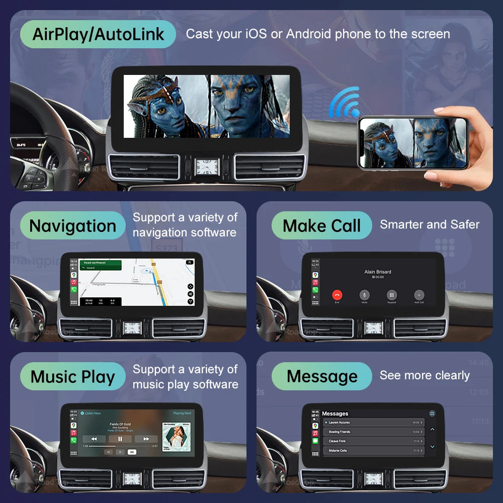 Linux Touch Screen Car Radio for Mercedes Benz GLE GLS 2016-2018 GPS With Carplay Android