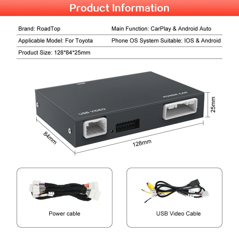 Wireless Carplay Android Auto For TOYOTA Touch2 Entune2.0 Highlander Auris Sienna Prius Ya | AUTOKITSHOP