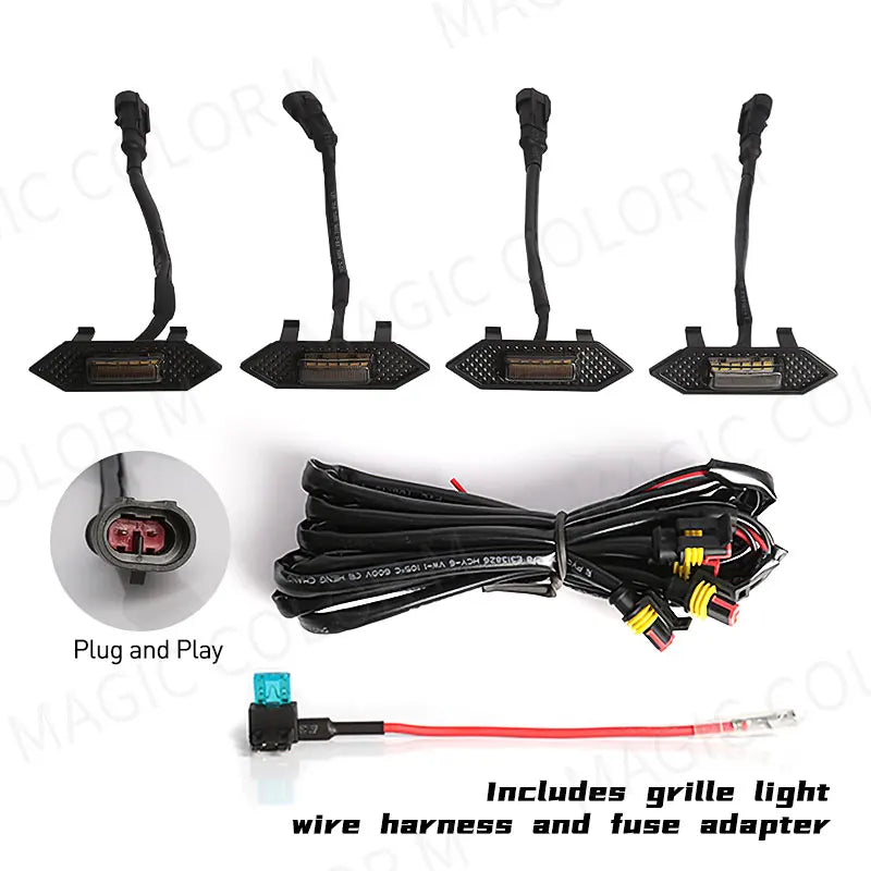 LED Grille Lights For Toyota RAV4 2019 2020 2021 2022 Front Grid Warning DRL Daytime Runni | AUTOKITSHOP