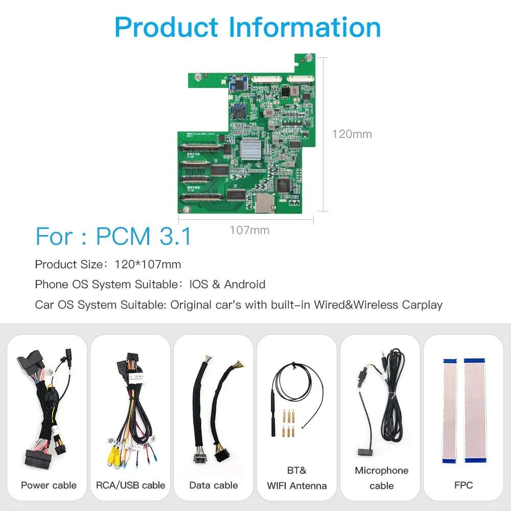Wireless Carplay Android auto Module For Porsche PCM3.1 Panamera Cayenne Cayman Macan Boxs
