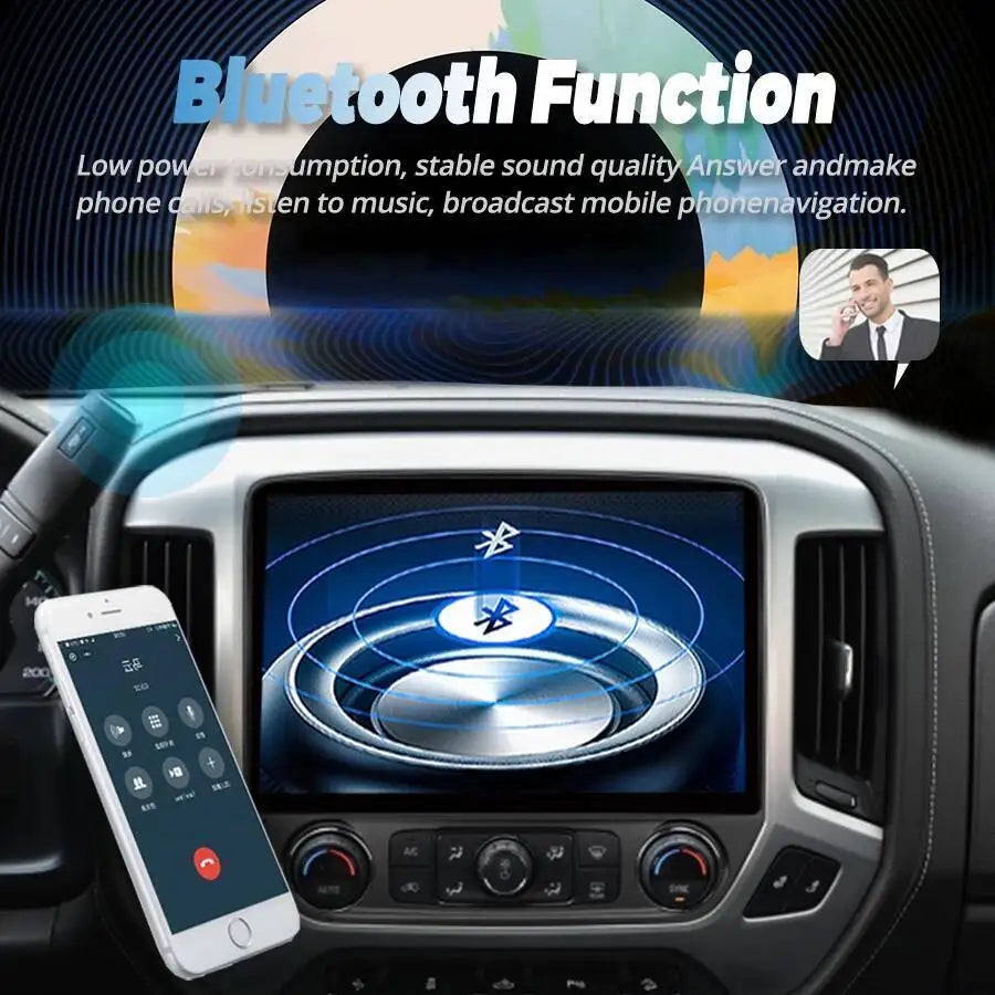 12inch Android 14 Multimedia Video Player Carplay For Chevrolet Silverado GMC Sierra 2014-