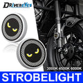 Drivereyes Motorcycle Reflect Turn Signal Sticker Light Daytime Circular LED Taillights Re