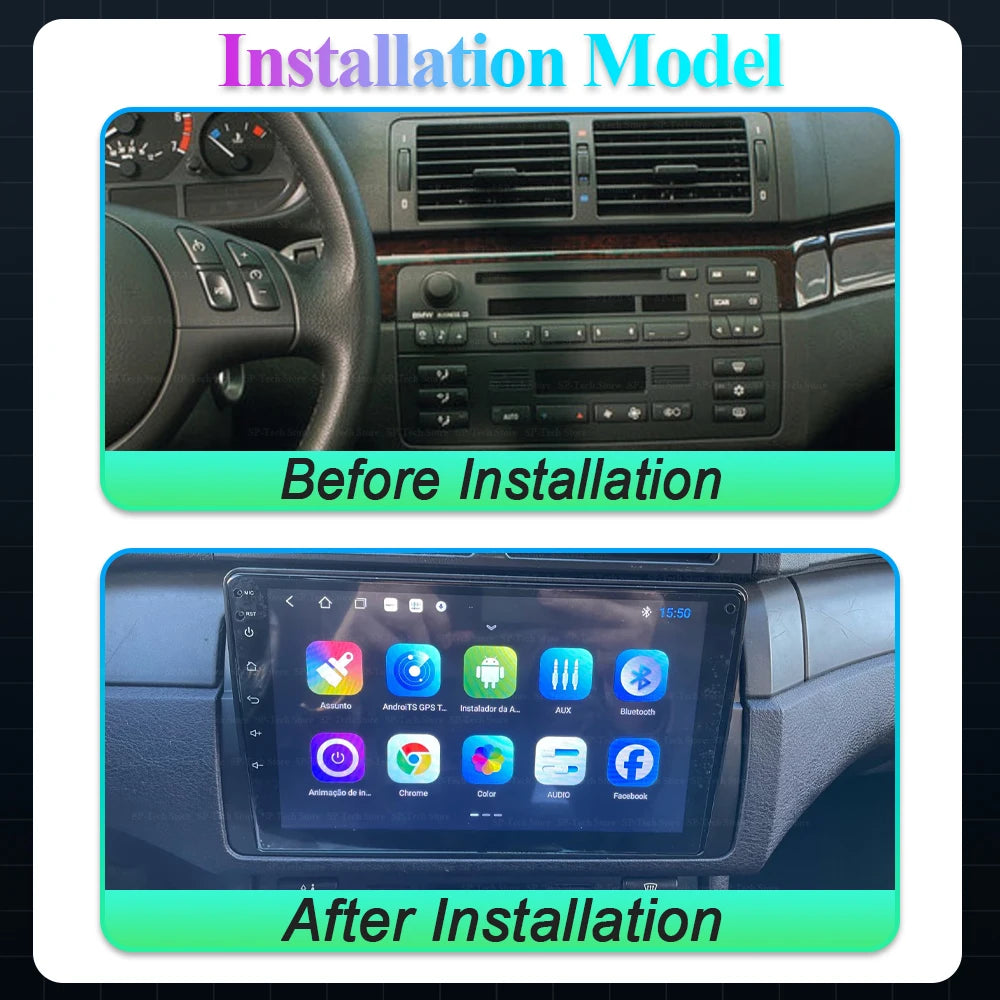 Android 16 For Bmw E46 M3 318 320 325 330 335 1998-2006 Wireless Carplay Auto Car Radio St | AUTOKITSHOP
