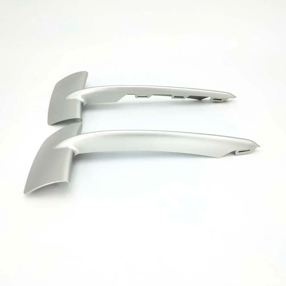Pair Front Bumper Grill Grille Trim Molding Set For BMW X5 F15 2014-2017 Silver