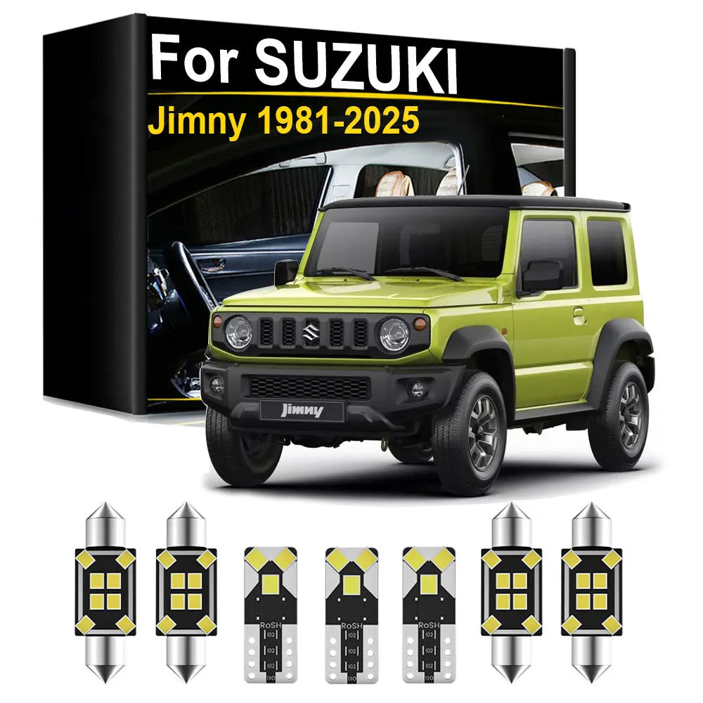 LED Interior Light Kit for Suzuki Jimny 1981- 2007 - Canbus Dome Map Door Trunk Bulbs | AUTOKITSHOP