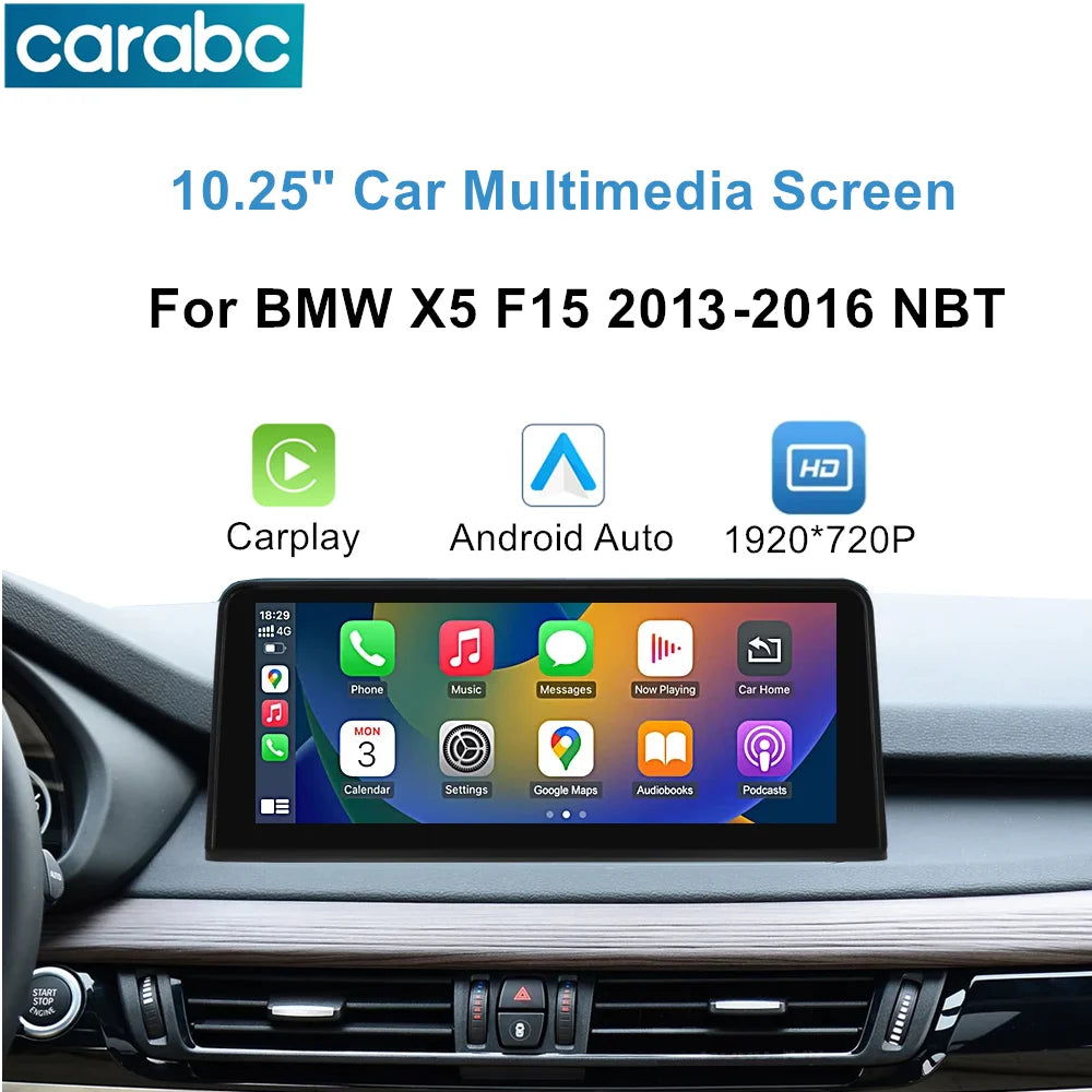 CARABC 10.25“ For BMW X5 F15 F85 X6 F16 F86 2013-2016 Wireless Carplay Android Auto Car Mu