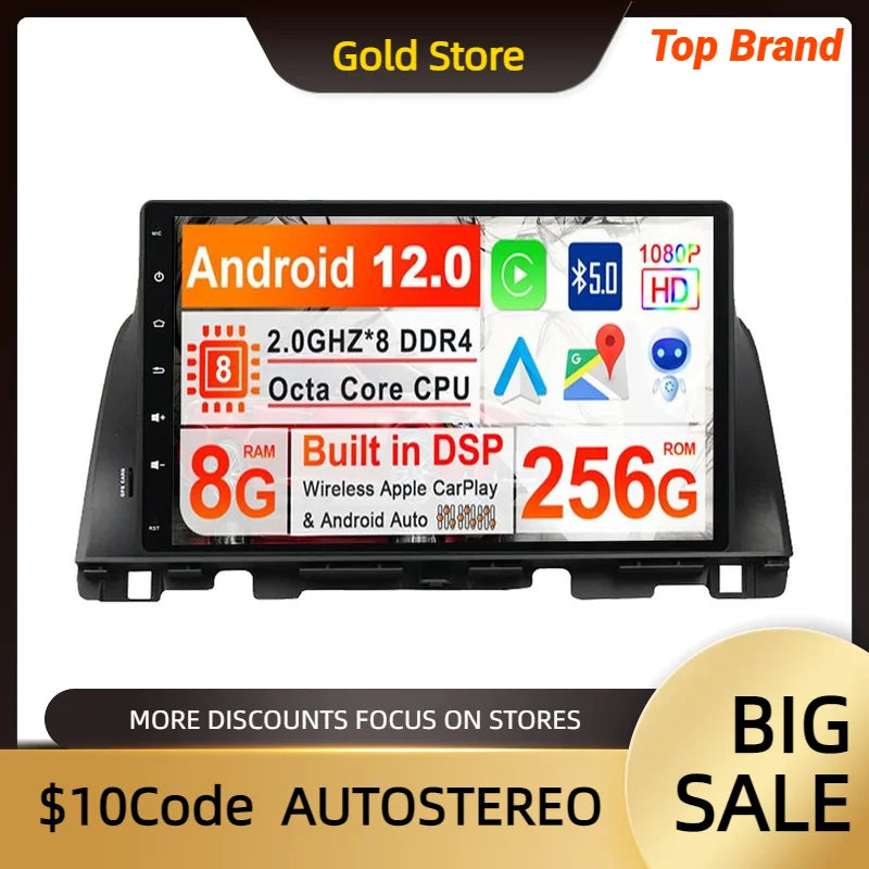 Carplay Android 13 Car Auto Stereo GPS Navigation For KIA Optima K5 2015-2019 Multimedia P